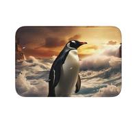 Lock Edge Floor Mat Hem 40x60 YYHHAOFA Penguin sea Pattern for Toilet, Dressing Table, Vacation Home, Master Bathroom, Children's Bathroom, and Guest Suite