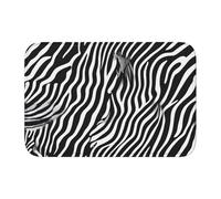 Lock Edge Floor Mat Hem 40x60 YYHWHJDE Black & White Zebra Prints for Toilet, Dressing Table, Vacation Home, Master Bathroom, Children's Bathroom, and Guest Suite