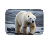 Lock Edge Floor Mat Hem 40x60 YYHWHJDE Polar Bear Prints for Toilet, Dressing Table, Vacation Home, Master Bathroom, Children's Bathroom, and Guest Suite
