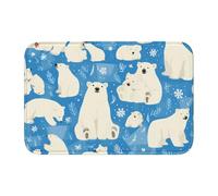 Lock Edge Floor Mat Hem 40x60 YYHWHJDE Polar Bear Prints for Toilet, Dressing Table, Vacation Home, Master Bathroom, Children's Bathroom, and Guest Suite