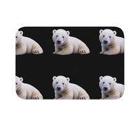 Lock Edge Floor Mat Hem 40x60 YYHWHJDE Snow White Polar Bear Prints for Toilet, Dressing Table, Vacation Home, Master Bathroom, Children's Bathroom, and Guest Suite