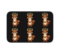 Lock Edge Floor Mat Hem 40x60 YYHWHJDE Squirrel Wearing a Wreath hat Prints for Toilet, Dressing Table, Vacation Home, Master Bathroom, Children's Bathroom, and Guest Suite