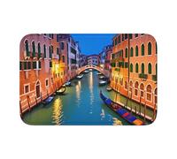 Lock Edge Floor Mat Hem 40x60 YYHWHJDE Venice Night Prints for Toilet, Dressing Table, Vacation Home, Master Bathroom, Children's Bathroom, and Guest Suite