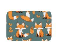 Lock Edge Floor Mat Hem 40x60 YYHWHJDE Yellow Fox Prints for Toilet, Dressing Table, Vacation Home, Master Bathroom, Children's Bathroom, and Guest Suite