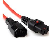 Lock Extension Cord IEC C13/C14 1 m Red
