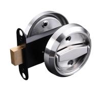 Lock Handle Stainless Steel 304 Recessed Invisible Safety Hidden Door Locks Cabinet Pull Fire Proof 1-2 Sides Locker(Double-Lock A)