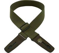 LOCK-IT Guitar Strap Olive Green Cotton Patented Locking Technology (strap lock)