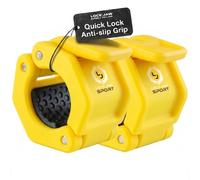 Lock-Jaw Barbell Collars Olympic Barbell Clamps w/Magnet 2 Pcs - Heavy Duty Bar Clamps for 1” & 25mm Olympic Bars - Secure Weight Bar Clamps for Strength Training & Home Gym Accessories - Alloy Steel