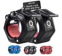 Lock-Jaw OLY 2 Olympic Barbell Collar (Black) | Heavy Duty Bar Clamps, Secure Weight Hold, Strength Training & Home Gym, Gym Accessories, Barbell Clips, Quick Release, 2 pcs