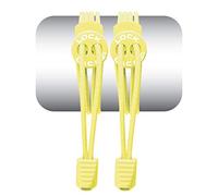 LOCK LACES 674740303259 Elastic Shoelaces Without Bridge, Unisex, Adult, Neon Yellow, One Size
