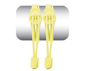LOCK LACES 674740303259 Elastic Shoelaces Without Bridge, Unisex, Adult, Neon Yellow, One Size