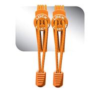 LOCK LACES - Elastic No Tie Shoe Laces - One Size Fits All for Kids and Adults - Elastic No Tie Shoelaces, Orange, 48-Inch