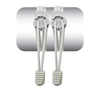 LOCK LACES - Elastic No Tie Shoe Laces - One Size Fits All for Kids and Adults - Elastic No Tie Shoelaces, White