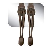 LOCK LACES - Elastic No Tie Shoelaces, One Size Fits All, Brown, 48-Inch