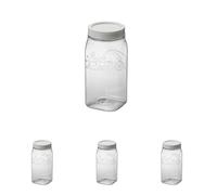 Lock & Lock 1 Litre Door Pocket Canister, 8.5 x 8.5 x 18.5 cm (Pack of 4)