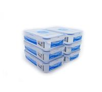 Locknlock Classic Clear Rectangular Plastic Reusable Airtight Food Storage Container 800Ml
