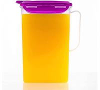 LOCK & LOCK Aqua Fridge Door Water Jug with Handle BPA Free Plastic Pitcher with Flip Top Lid Perfect for Making Teas and Juices, 2 liters, Purple
