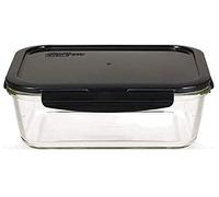 LOCK & LOCK Boroseal Glass Food Storage Containers with Lids - Set of 3 Boxes - Square - for Ovens, Microwaves & Freezers - 160 ml, 380 ml, 630 ml