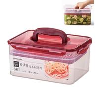 Lock & Lock BPA Free Rectangular Pickle Kimchi Press Ferment Storage Container (3.6L)
