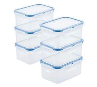 LOCK & LOCK Easy Essentials Storage Food Storage Container Set/Food Storage Bin Set, Clear, 20 Oz (Pack of 6)