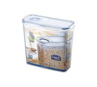 Lock & Lock Rectangular Storage Container with Flip Top Lid - Clear/Blue, 3.4 L