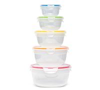 Lock & Lock Food Storage Containers with Lids Airtight - 5 Piece Nestable Rou...