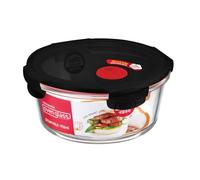 LOCK & LOCK Glass Food Container Suitable for Microwave & Oven - Borosilicate Oven Glass with Airtight Snap Locking Lid - Meal Prep, Takeaway and Storage, 950 ml