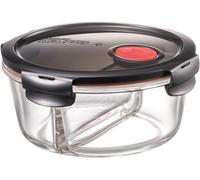 Lock & Lock Glass Food Storage Containers - Round - With Lid and Insert for Oven, Microwave & Freezing - 900ml