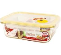 LOCK & LOCK Glass Food Storage Containers - Square - With Lid and Insert for Oven, Microwave & Freezing - 950ml