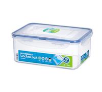 Lock & Lock HPL825 Classic Rectangular Food Container, 2.3L (232 x 165 x 95mm), Clear/Blue