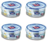LOCK & LOCK HPL932 Round Water Tight Food Container Snack Box, Plastic, Clear