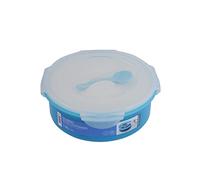 Lock & Lock HSM951A Round Storage Container - Clear/Blue, 1.6 L
