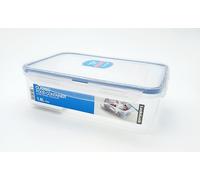 Locknlock Classic Clear Rectangular Plastic Easy Clean Reusable Airtight Food Storage Container 1.6L