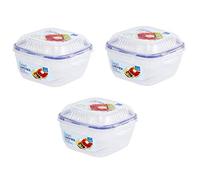 Lock & Lock Salad To Go Lunch Box Plastic 3 x 950 ml