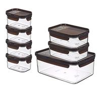 LOCK & LOCK Stackable Storage Containers 7pc Set BISFREE, Tritan BPA Free Plastic & Airtight Snap Lock System - Fresh Food Storage with Lid for Refrigerator, Freezer & Microwave