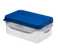 Lock & Lock to-Go Lunch Box - Lunch Box with 3 Compartments - Made of High Quality Transparent Plastic BPA Free - Leak-Proof - Rectangular 1 Litre Blue