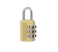 Lock Luggage Mini Alloy Password Lock 3 Digit Code Number Combination Padlock Luggage Zipper Bike Handbag(Golden)