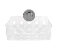 BlissHome Lock 'n Roll Suction Cup Clear Plastic Basket: No-Drill, Rust-Resistant, 5kg Capacity, Easy Install Wall Mounted Shower Caddy for Organised Bathrooms