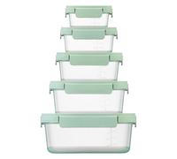 Lock 'n' roll Locknlock Nestnlock 5-Piece Food Storage Container Set - Sage Green