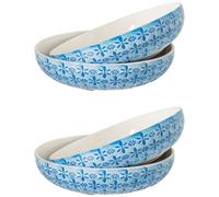 Lock 'n' roll Nadiya Hussain Set Of 4 Supper Bowl Blue