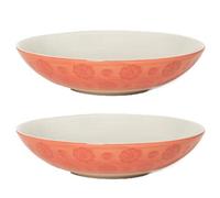 Lock 'n' roll Nadiya Hussain Shallow Embossed Bowl Red Set Of 2