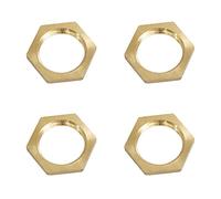 Lock Nut 4pcs Brass Pipe Fitting 3/8" NPT Female - 3/8 Inch NPT Hex Lock Nut for Plumbing, Water and Garden Connection