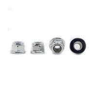 Lock nuts, 10pcs Carbon Steel White Zinc-Plated Nylon Insert Hex Flange Self-Locking Locking Nut Nylock Locknut M3 M4 M5 M6 M8(M8 10pcs)
