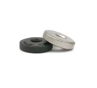 Lock Nuts, 10Pcs M3 M4 M5 M6 Silver Black Carbon Steel Adjust Leveling Knurled Toolless Tighten Thumbnut Hand Thumb Nut for 3D Printer(Silver,M6)