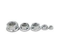 Lock nuts, 2/5/10/20pcs M3 M4 M5 M6 M8 M10 M12 M14 Metric Galvanized Hex Serrated s Lock Nuts(M4 20pcs)