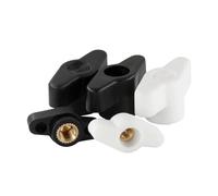 Lock Nuts, 3-10Pcs Black White Plastic Hand Knob Thumb Nut M4 M5 M6 M8 27# 36# T Type Plum Bakelite Wing Hand Tighten,M8-3pcs)(Black(blind Hole),M5 5pcs(Head 36mm))