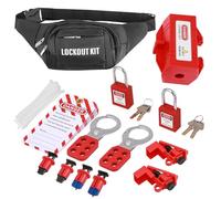 Lock Off Kit for Electricians, Electrical Circuit Breaker Lockout Tagout Kit, Electrical Lock Out Tag Out Kit, Clamp on Circuit Breaker Lock Set, Safety Lockout Padlock for Industrial, Electric Power