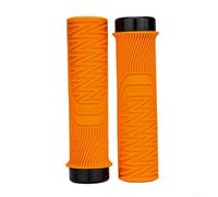 Lock On Bicycle Grips for Mountain Biking, Non Slip and Comfortable for 22 2mm Handlebars, Enhances Riding Safety and Experience (Orange)