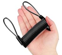 Lock Reminder Cable - Motorcycle Disc Brake Lock Cable, 120cm Anti-Theft Spring Reminder Rope | Steel Wire Security Safety Loop | Helmet Luggage Protection Strap, European American Style Compact Tra