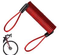 Lock Reminder Cable - Motorcycle Disc Brake Lock Cable, 120cm Anti-Theft Spring Reminder Rope | Steel Wire Security Safety Loop | Helmet Luggage Protection Strap, European American Style Compact Tra